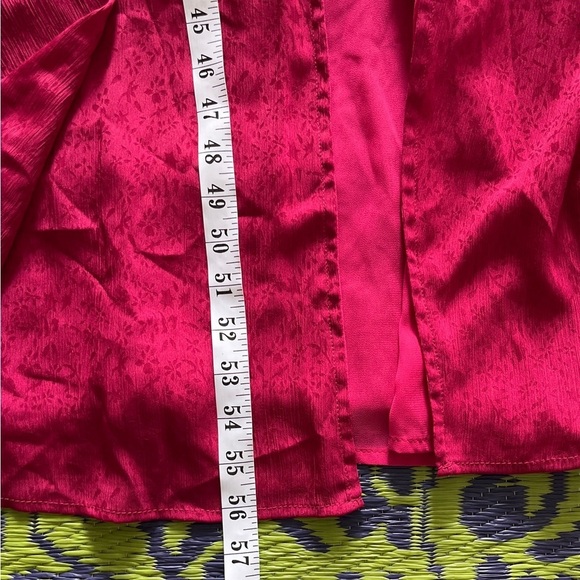 New Storia Red Fuchsia Spaghetti Straps Front Slit Maxi Dress Size Small Party - Picture 14 of 14